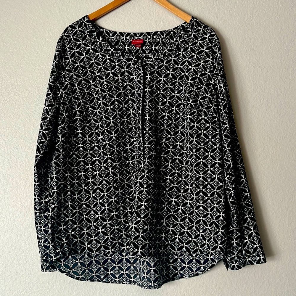 Merona:  Black N Off White Button Shirt XXL